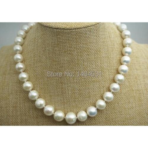Round Pearl Necklace, Metallic Luster,Huge Nucleated Pearl Necklace,Lavender And Gold Color,Genuine Freshwater Pearl