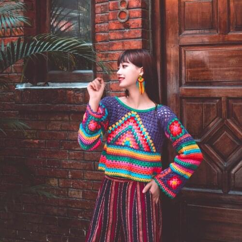 Handmade Crochet Beach Cover Up Sexy Hollow Out Mesh Knitted Tunic Swimsuit Coverup Womens Beach Sarong Robe De Plage A542