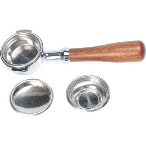 58MM Bottomless Portafilter Stainless Steel Professional Espresso Coffee Machine with 1 Cups and Blind Filter Basket