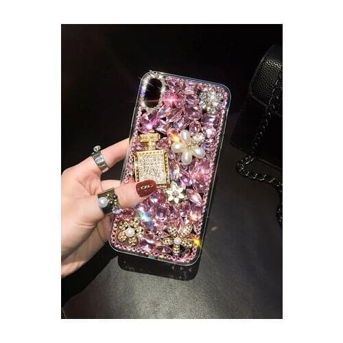 Luxury Bling Crystal Diamond Rhinestone Perfume Bottle Case For Huawei P30 P20 P40 LiTE PLUS Mate10 20 30 Pro Lite Phone Case