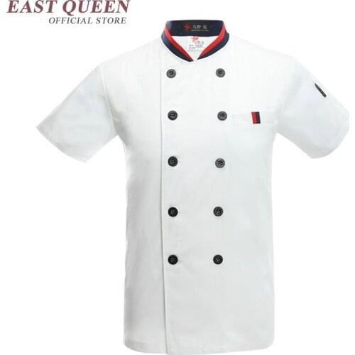Restaurant uniform shirt hotel kitchen uniforms men chef shirt clothing hotel male cooks clothing chef clothes jacket NN0048 W