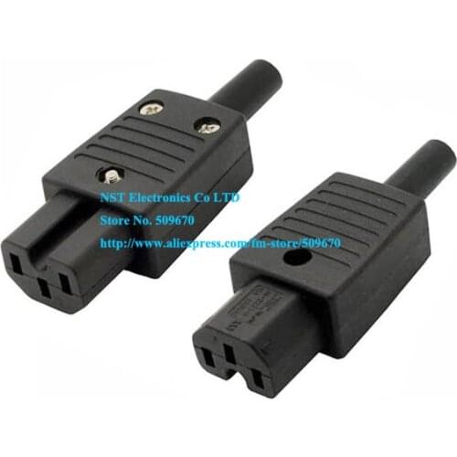 IEC 320 C15 Power Plug, IEC 320 C15 Rewirable Connector, 3Prong C15 Kettle Plug Socket/Free Shipping/20PCS