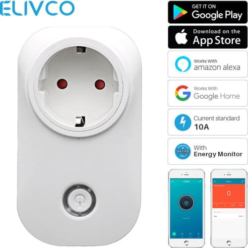 Smart Plug WiFi Socket EU With Energy Monitoring Timing Switch APP Remote Control Works With Amazon Alexa Google Home