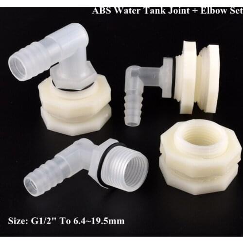 G1/2 To 6.4~19.5mm Pagoda Elbow Water Tank Connector Set Aquarium Tank Hose Joint Watering Irrigation Garden Water Pipe Joints