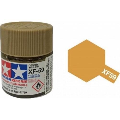 Tamiya. Acrylic paint XF-59, yellow desert TAMIYA 81759. Tamiya XF59. Paints for models and modelling, tamiya paints