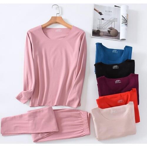 Thermal underwear thicked no trace heating bottoming tight-fitting inner wear autumn clothes long trousers suit female пижама