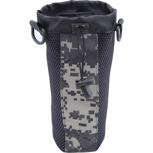 Outdoor Water Bottle Bag Tactical Waist Bag Pocket Accessories Camouflage Kettle Shoulder Bag Small Carrier Holder Bag Equipment