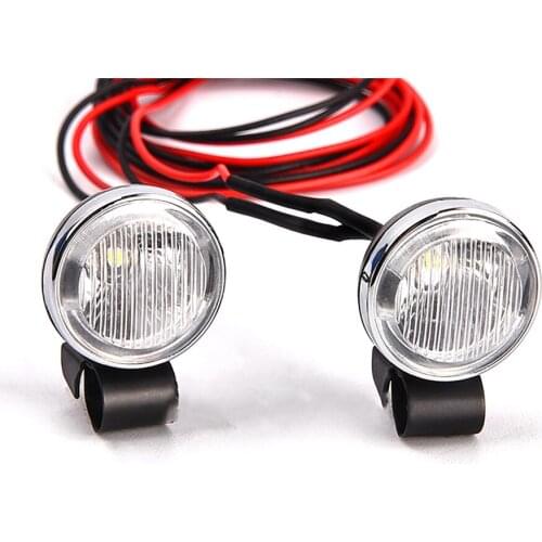 1/10 T4 SCX10 Model Car for Simulation 18mm Retro Round Spotlight Off-Road Searchlight Headlight G157H