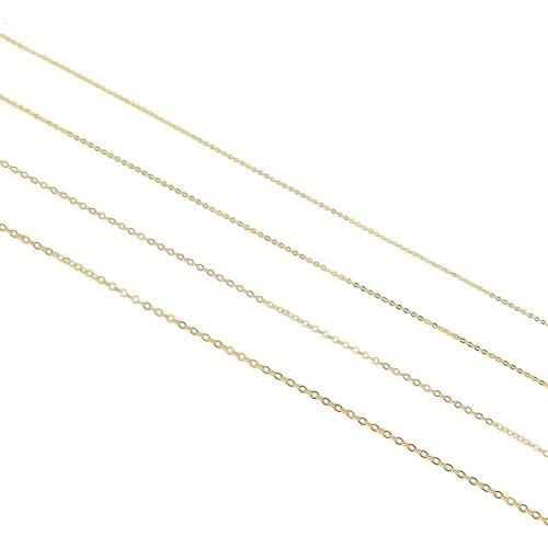 1m/lot 18k Gold Plated Copper Oval Open Link Necklace Chains Bulk For Jewelry Making Accessories DIY Earring Bracelet Supplies