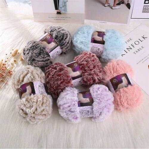 1 Piece Soft Polyester Faux Fur Imitation Velvet Thick Wool Hand-woven For Crocheting Knitting DIY Making