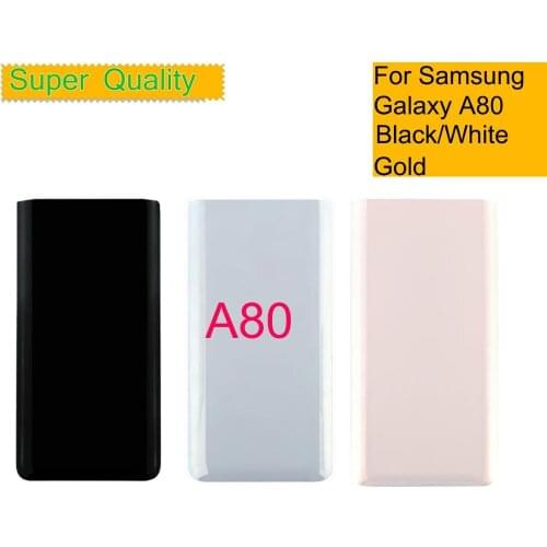 10Pcs For Samsung Galaxy A80 Back Battery Cover Glass Door Rear Housing Replacement Case For SAMSUNG Galaxy A80 A805 SM-A8050