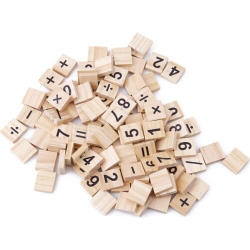 100 PCS Wooden English Alphabet Puzzle Toy Develop Baby Intelligent DIY Numbers Letters Puzzle Early Education Toy For Children