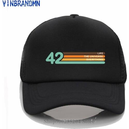 2021 Fashion Custom 42 Hitchhiker Guide To The Galaxy Baseball caps The Meaning of Life sci-fi net hats Retro Science Guide hats
