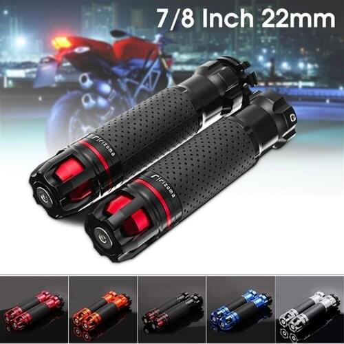 7/8'' 22MM Motorcycle Handle CAPS / Handlebar Grips Rubber + CNC Universal Street & Racing Moto Racing Grips Easy Install