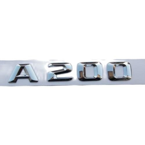 ABS Plastic Car Trunk Rear Letters Badge Emblem Decal Sticker for Mercedes Benz W176 A Class A200