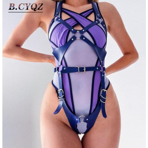 B.CYQZ Women Full Body Harness Garters Sexy Ladies Body Bra Bondage Lingerie Gothic Harajuku Strap Cage Suspender Sword Belt