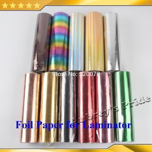 Free shipping 10Rolls 210mmx120M/Roll Hot Stamping Foil Paper Laminator Laminating Transfere on Elegance Cards