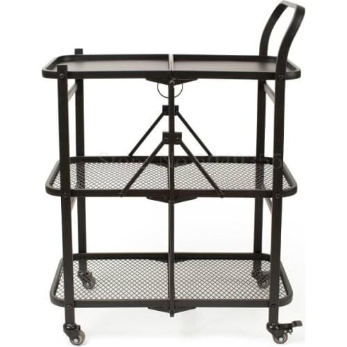 Household folding dining cart trolley mobile dining car hotel commercial trolley bathroom living room wine cart rack