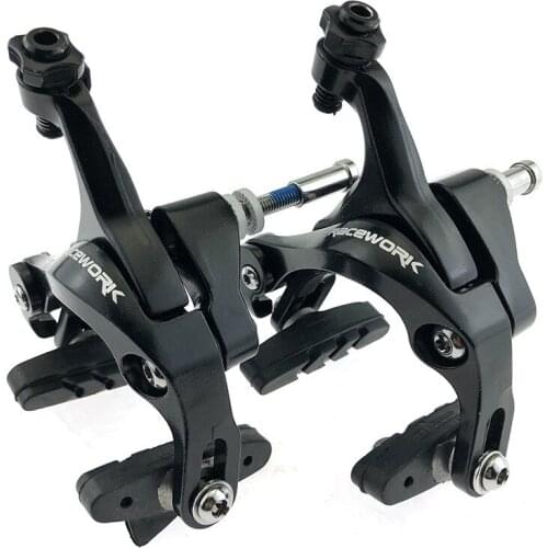 Road Car Aluminum Alloy Clamp Side Pull Brake Double Axle Linkage 700C Bicycle Brake Compatible with C Brake