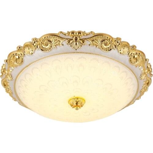 European carved glass ceiling lights bedroom hotel aisle corridor balcony lamp round living room led ceiling lamps lighting