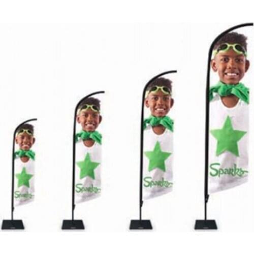 Flag Wholesale Custom Single or Double Sided Digital Printing Feather Flag Beachflag