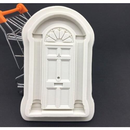 The Door Shape 100% Platinum Silicone Sugarcraft Mould, Fondant Cake Decorating Tools Bakeware
