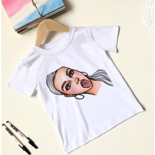 Summer New Tshirt Kids Girl Funny Print T-shirt Boys Fashion Harajuku Girls Shirts Cute Cartoon Comfortable O-Neck Short Sleeve
