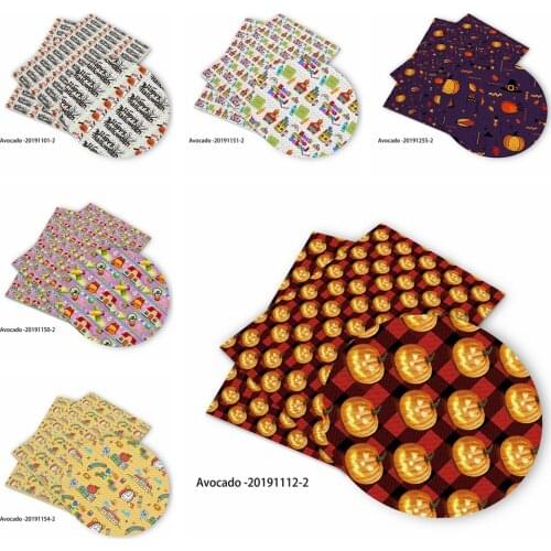 Huangtao Diy 95X70cm Halloween Skull Printed Cartoon Character Pattern Fashion Liverpool Bullet Fabric No MOQ Polyester Fabric