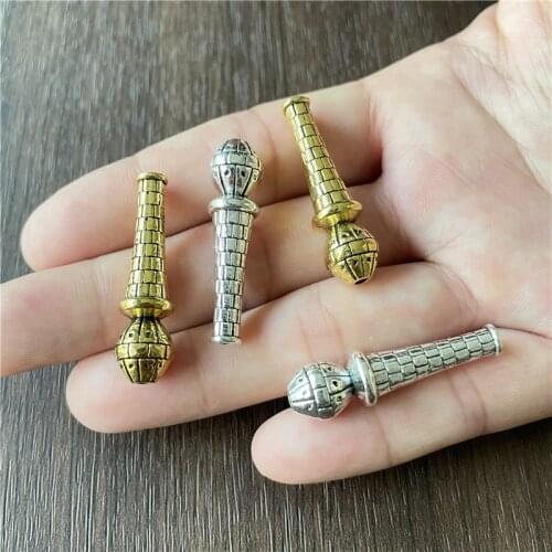 JunKang 10pcs charm Turkish Muslim torch shaped bead prayer connected DIY handmade for jewelry making