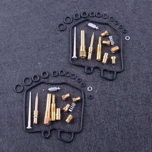 DWCX 2 SETS Motorcycle Carburetor Carb Nozzles Float Needle Valve O-rings Seals Repair Rebuild Kit Fit For Honda CB650 1980-1985
