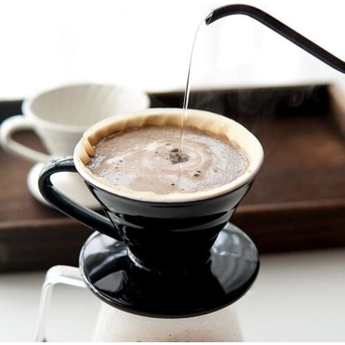 Ceramic Pour Over Coffee Dripper For Engine V60 Porcelain Cone Filter Cup Permanent Hand Brewing Espresso Maker Machine Tools