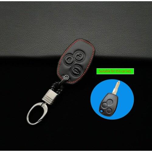 Leather Car Case Cover For Nissan Almera For Renault Clio Dacia Logan Megane Espace Kangoo Duster Twingo Remote Protect Shell