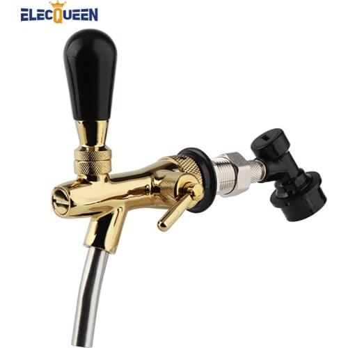 Beer tap faucet, Adjustable Faucet with chrome plating,homebrew making tap with ball lock