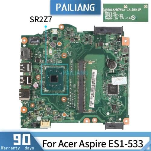 LA-D641P For Acer Aspire ES1-533 SR2Z7 Celeron N3350 Mainboard Laptop motherboard DDR3 tested OK