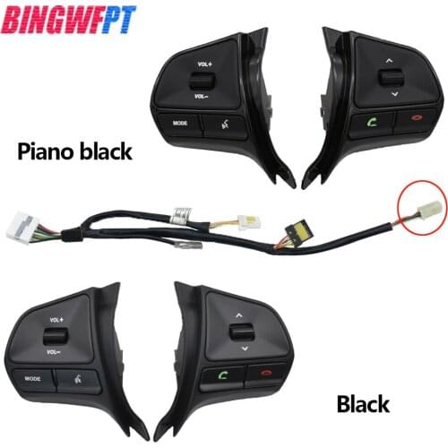 Multifunction Steering Wheel Key Module Audio Control Bluetooth Phone With Heat Wire Harness For KIA K2 RIO 2011-2014