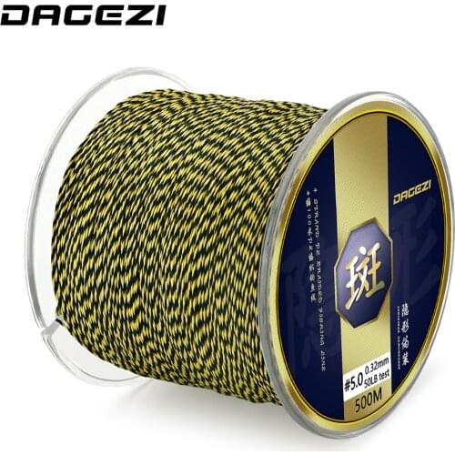 DAGEZI 500m Multifilament Fishing Line For Carp Fishing Tackle Super Strong 4 Strand PE Braided Fishing Line 25 30 40 50 80LB