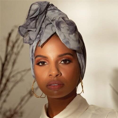 Muslim Headscarf Malaysia Hijabs Gradient Color Chiffon Scarf Hijab for Women Printing Head Wraps Female Turban Scarf Foulard