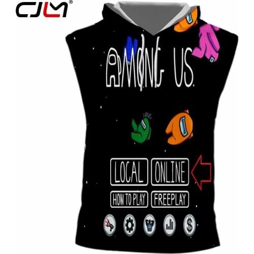 CJLM Summre Man Hot Sleeveless 3D Printed Space Game Harajuku 5XL 6XL Clothing Unisex Undershirt Hoodies Tank Tops