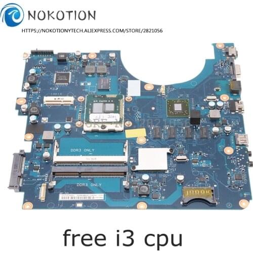 NOKOTION BA41-01352A BA41-01354A For Samsung NP-R540 R540 Laptop Motherboard HM55 DDR3 HD4500 Graphics free i3 cpu