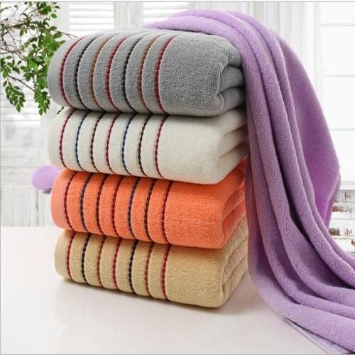 New Arrival 100% Cotton Bath Towel 140x70cm Solid SPA Bathroom Beach Towel for Adults Women Aand Men Stripe Absorbent Towels
