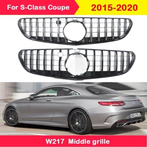 ABS plastic front GT grill vertical bar Car styling Middle grille for Mercedes-Benz S-Class Coupe W217 C217 A217 2015-2020