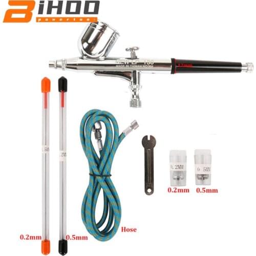 0.2 0.3 0.5mm Paint Spray Gun, Double-Action Spray Gun Compressor Kit, For Car Model Art Nail Tattoo, Sandblasting Gun