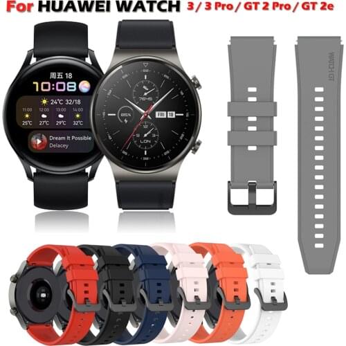 For Huawei Watch GT 2 Pro Strap Silicone Strap For Huawei Watch GT 2 46mm Gt 2e Band For Huawei Watch 3 3 Pro Watchband Bracelet