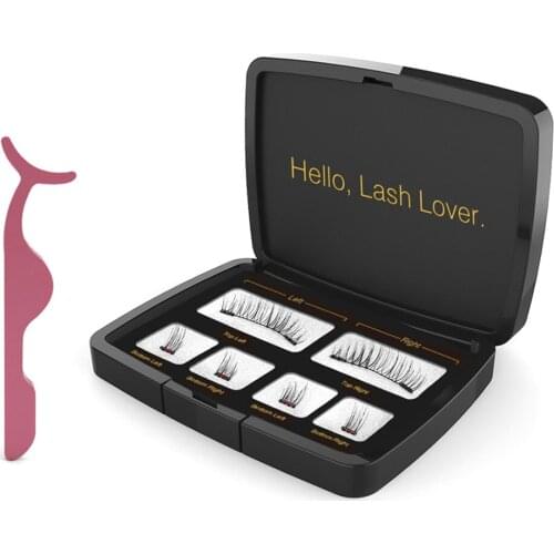 6PCS Mink Eyelashes Long Lasting Double Magnet Lashes Natural Dramatic Volume Full Strip Eyelashes Extension 3D False Eye Lashes