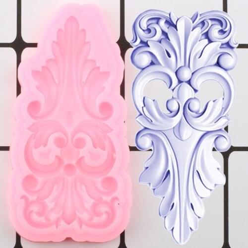 Scroll Relief Border Silicone Mold Wedding Cupcake Topper Fondant Cake Decorating Tools Candy Clay Resin Moulds Chocolate Molds
