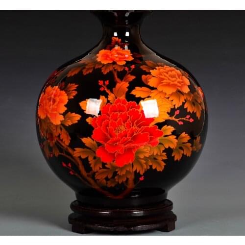 Modern Jingdezhen Vase Crystal Glaze Ceramic Christmas Gifts Wedding Gifts Home Decoration Handicraft Furnishing Articles