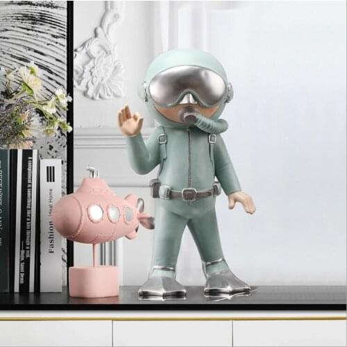 Modern Creative Diver Resin Accessories Home Livingroom Table Sculpture Craft Childrens Room Figurines Decoration Birthday Gift
