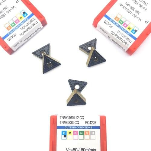 TNMG160404 TNMG160408 TNMG160412 CQ PC4225 Carbide Inserts External Turning Tool CNC Lathe Tools Steel For MTGNR Toolholder