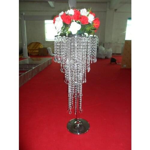 Free shipping Acrylic Crystal Wedding Party Table Centerpieces 100cm Tall X 40 Cm Diameter Three Tier Design Wedding Decor Road