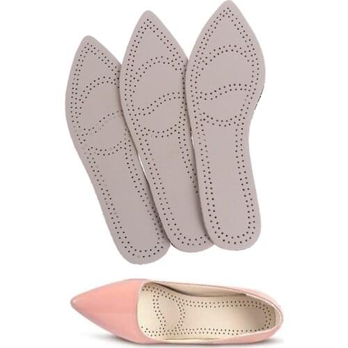 Ultra Thin Leather Insoles for High Heel Women Shoes Cushion Sweat-Anti Deodorant Absorbent Breathable Insert Shoe Pad Sole